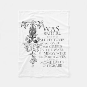 Alice in Wonderland Jabberwocky Fleece Blanket