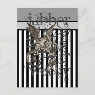 Alice In Wonderland Jabberwocky Grunge Vykort