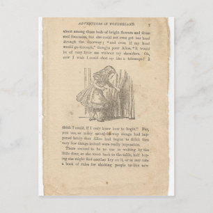 Alice In Wonderland, kapitel 1, Ner kanin Vykort