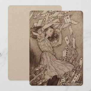 Alice in Wonderland Lewis Carroll Rackham Inbjudningar