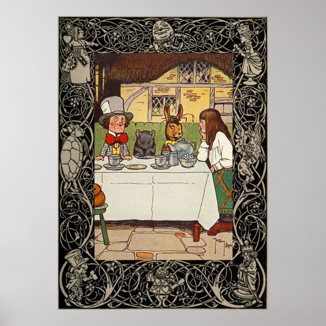 Alice in Wonderland, Mad Haters Tea Party Poster (Framsidan)