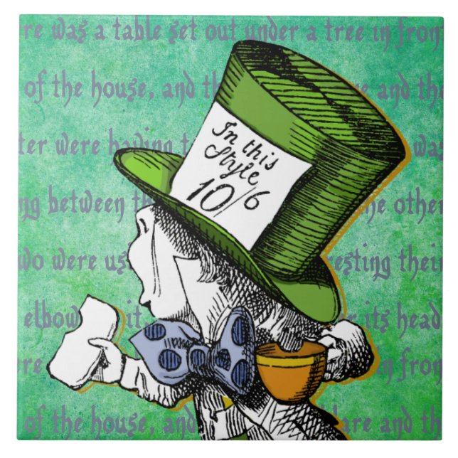 Alice In Wonderland | Mad Hatter Kakelplatta (Framsidan)