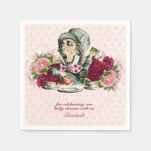 Alice in Wonderland Mad Hatters Tea Party Anpassni Pappersservett