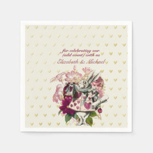 Alice in Wonderland Mad Hatters Tea Party Anpassni Pappersservett