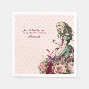 Alice in Wonderland Mad Hatters Tea Party Anpassni Pappersservett