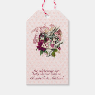 Alice in Wonderland Mad Hatters Tea Party Anpassni Presentetikett