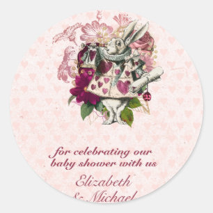 Alice in Wonderland Mad Hatters Tea Party Anpassni Runt Klistermärke
