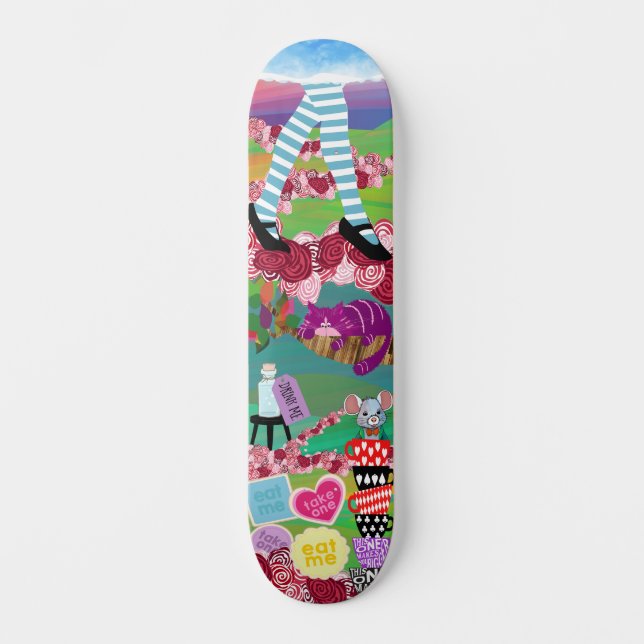Alice in Wonderland Mini Skateboard Bräda 18,5 Cm (Framsida)