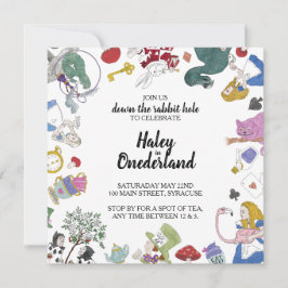 Alice in Wonderland Party bjudan | HAND PLOCKADE