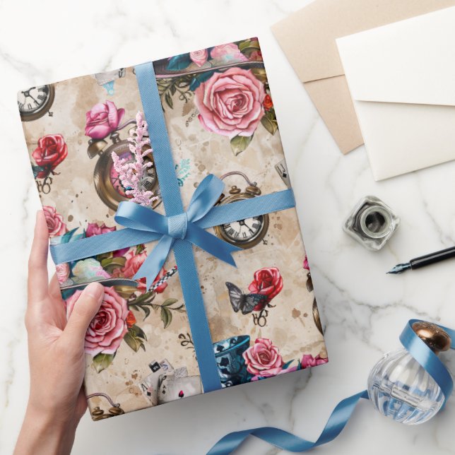 Alice in Wonderland Pattern Presentpapper (Gifting)