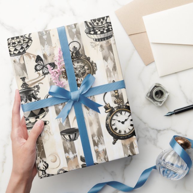 Alice in Wonderland Pattern Presentpapper (Gifting)