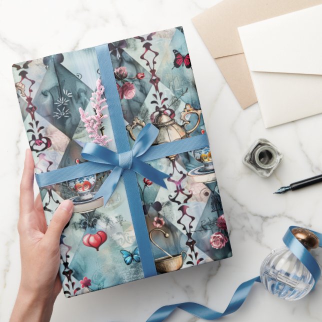 Alice in Wonderland Pattern Presentpapper (Gifting)