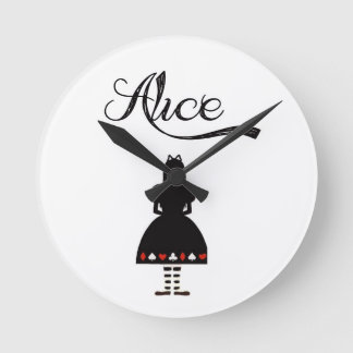 Alice In Wonderland Rund Klocka