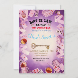 Alice in Wonderland Save the Date Invinnings Spara Datumet