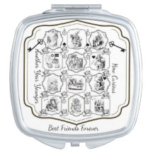 Alice in Wonderland Spegel Compact - Gift for Wome