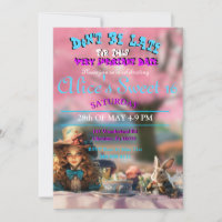 Alice in Wonderland Sweet 16-inbjudan