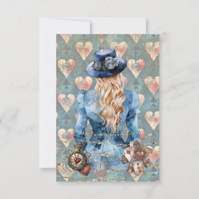 Alice In Wonderland Tack Kort (Framsida)
