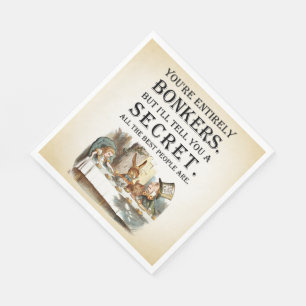 Alice in Wonderland - Tea Party - Bonkers Quote Pappersservett