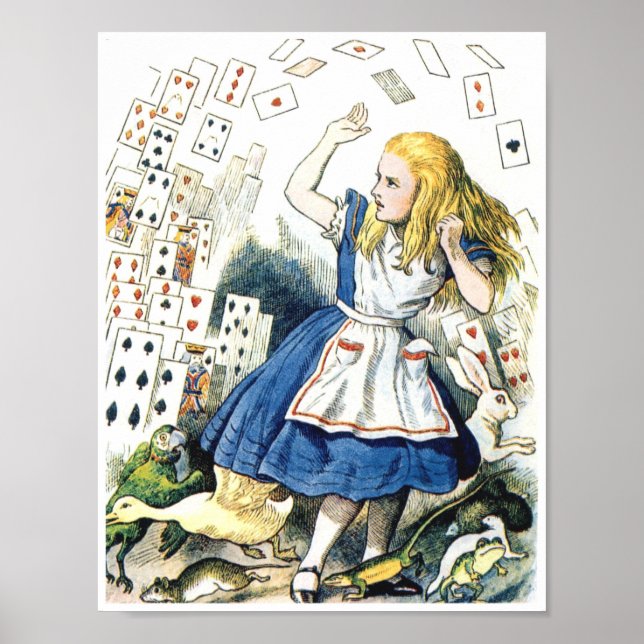 Alice in Wonderland, uppspelningskort Goose Poster (Framsidan)