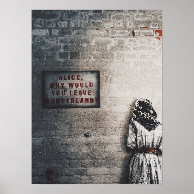 ALICE IN WONDERLAND & "VARFÖR SKULLE DU LÄMNA" SIG POSTER (Framsidan)