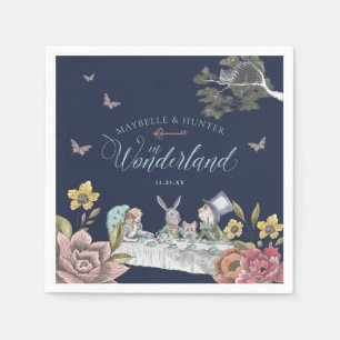 Alice in Wonderland Vintage Chic Bröllop Pappersservett