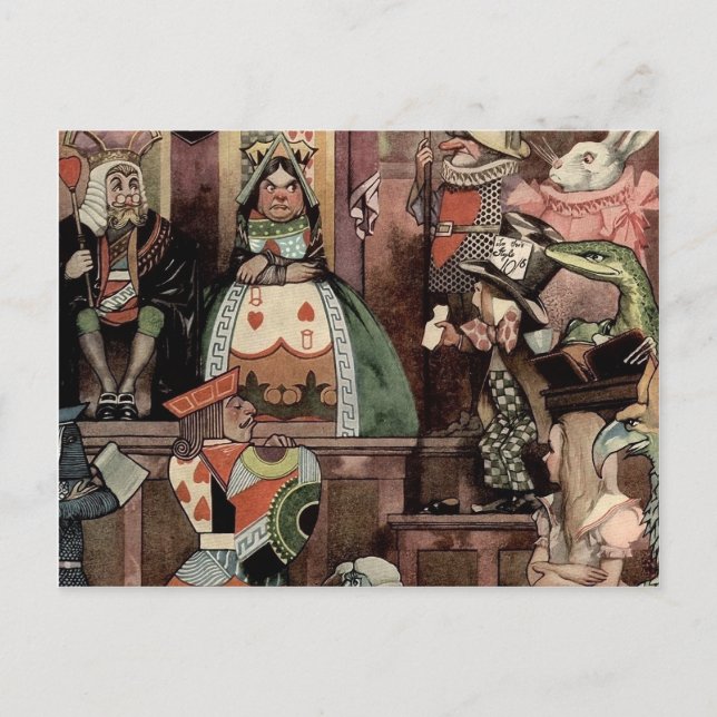 Alice In Wonderland Vykort (Framsida)