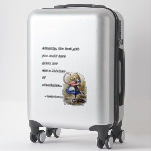 Alice in Wonderland W/Flamingo Äventyr Citat Klistermärken