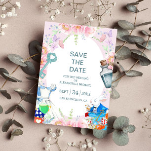 Alice in Wonderland Wedding Spara Datumet