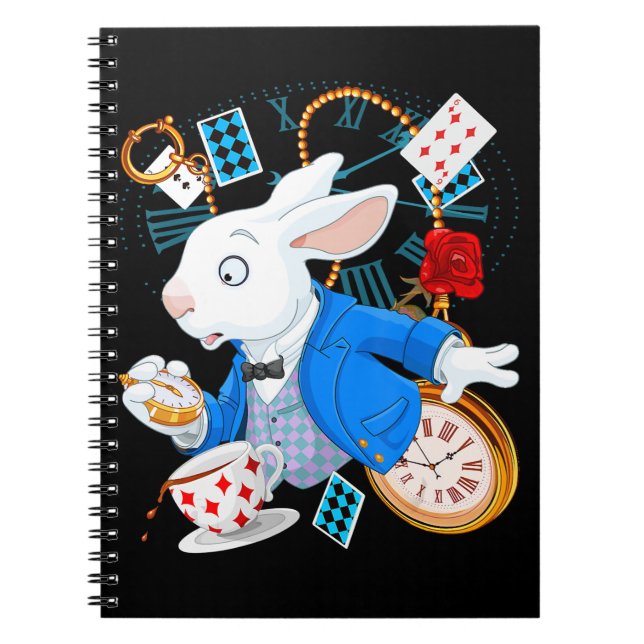 Alice In Wonderland - White Rabbit Anteckningsbok (Framsidan)