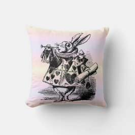 Alice in Wonderland White Rabbit Kaninchen pastel Kudde