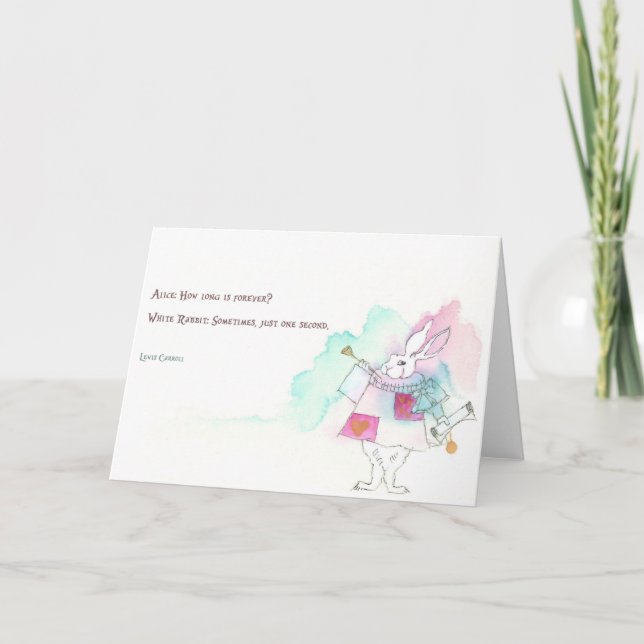 Alice in Wonderland - White Rabbit, Lewis Carroll Kort (Framsida)