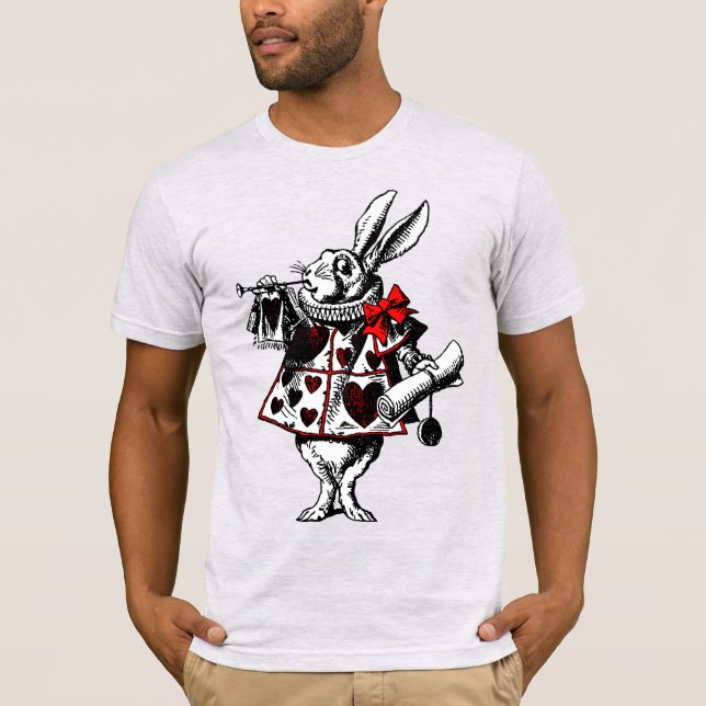 Alice in Wonderland White Rabbit Shirt T (Framsida)