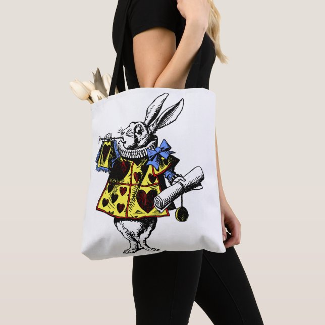 Alice in Wonderland White Rabbit Shirt Tygkasse (Närbild)