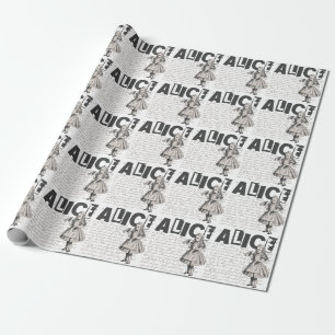 Alice in Wonderland with Drink Me Flaska Grunge Presentpapper