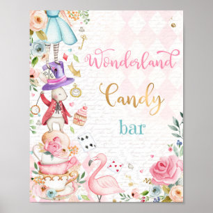 Alice in Wonderland Wonderland Candy Pub Sign Poster