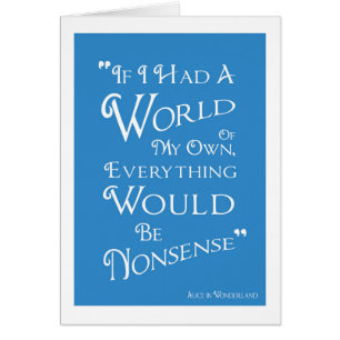 Alice in Wonderland - World of My Own Card Hälsningskort