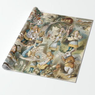 Alice In Wonderland Wrapping Papper Presentpapper