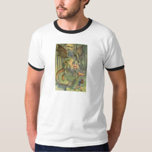 Alice & Jabberwocky den oavkortade färgen Tee