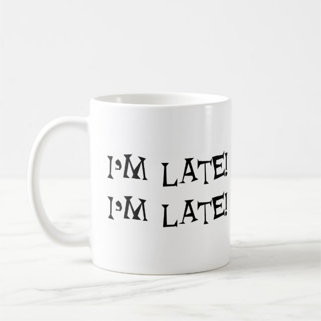 Alice jag är sen kaffemugg (Vänster)