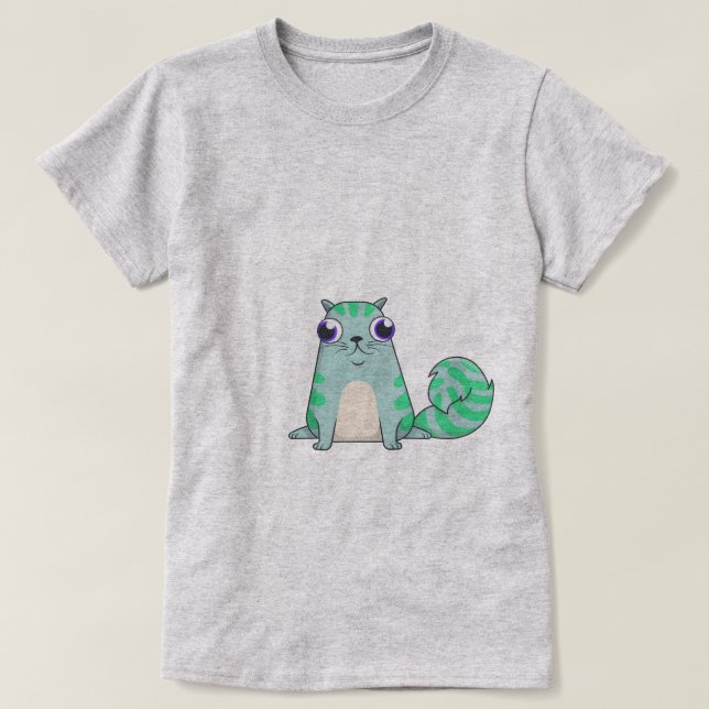 Alice katt CryptoKitties T Shirt (Design framsida)