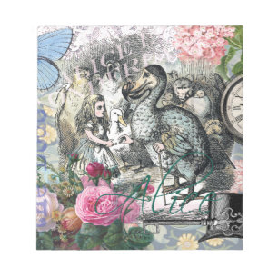 Alice Klassiska Underlandet Dodo Tenniel Konst Anteckningsblock