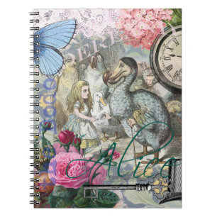 Alice Klassiska Underlandet Dodo Tenniel Konst Anteckningsbok