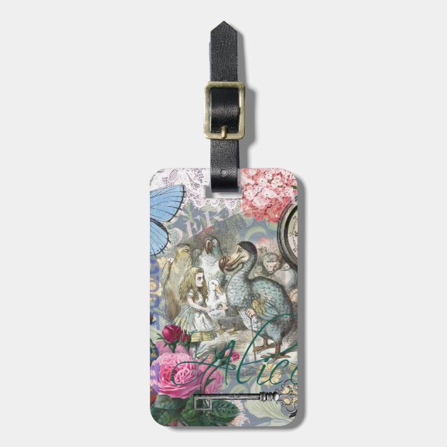 Alice Klassiska Underlandet Dodo Tenniel Konst Bagagebricka (Vertikal Framsida)