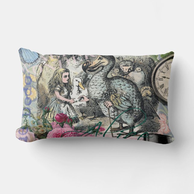 Alice Klassiska Underlandet Dodo Tenniel Konst Lumbarkudde (Framsida)