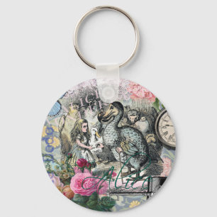 Alice Klassiska Underlandet Dodo Tenniel Konst Nyckelring