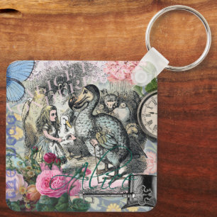 Alice Klassiska Underlandet Dodo Tenniel Konst Nyckelring