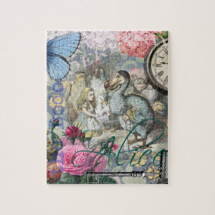 Alice Klassiska Underlandet Dodo Tenniel Konst Pussel