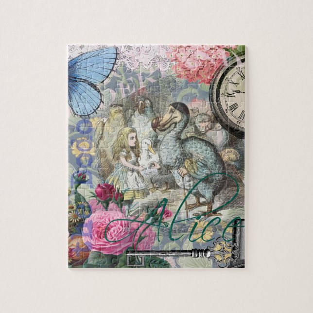 Alice Klassiska Underlandet Dodo Tenniel Konst Pussel (Vertikal)
