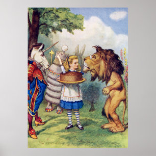 Alice, Lejona och Unicorn i Wonderaland Poster