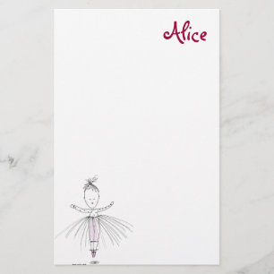 Alice - Little Dancer Personlig Stationery Brevpapper